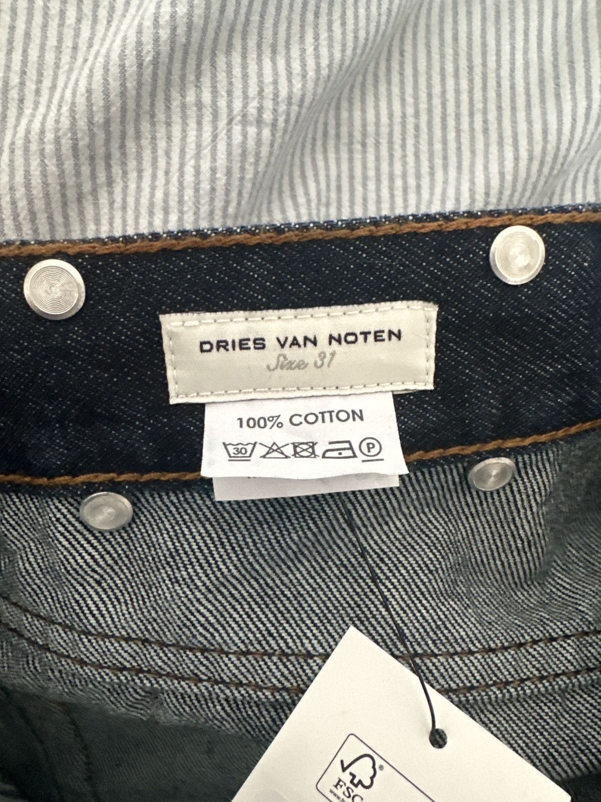 Dries Van Noten Dries van noten straight leg jeans Size 31" - 3 Thumbnail