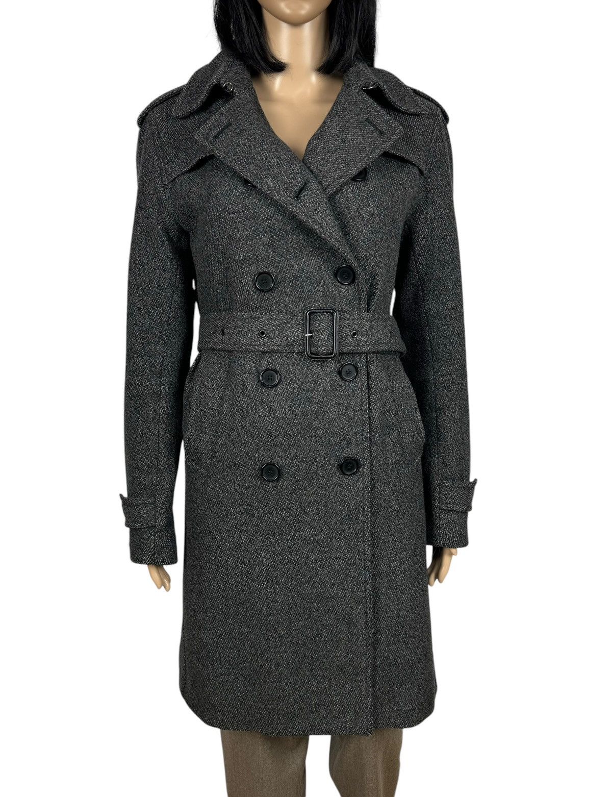 Sandro Sandro Wool Overcoat Double-Breasted Belted Coat size XS Size XS / US 0-2 / IT 36-38 - 3 Thumbnail