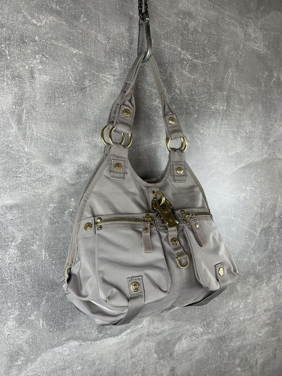 George Gina & Lucy Y2K George Gina & Lucy L04E Affair Nylon Shoulder Bag Grey Size ONE SIZE - 3 Thumbnail