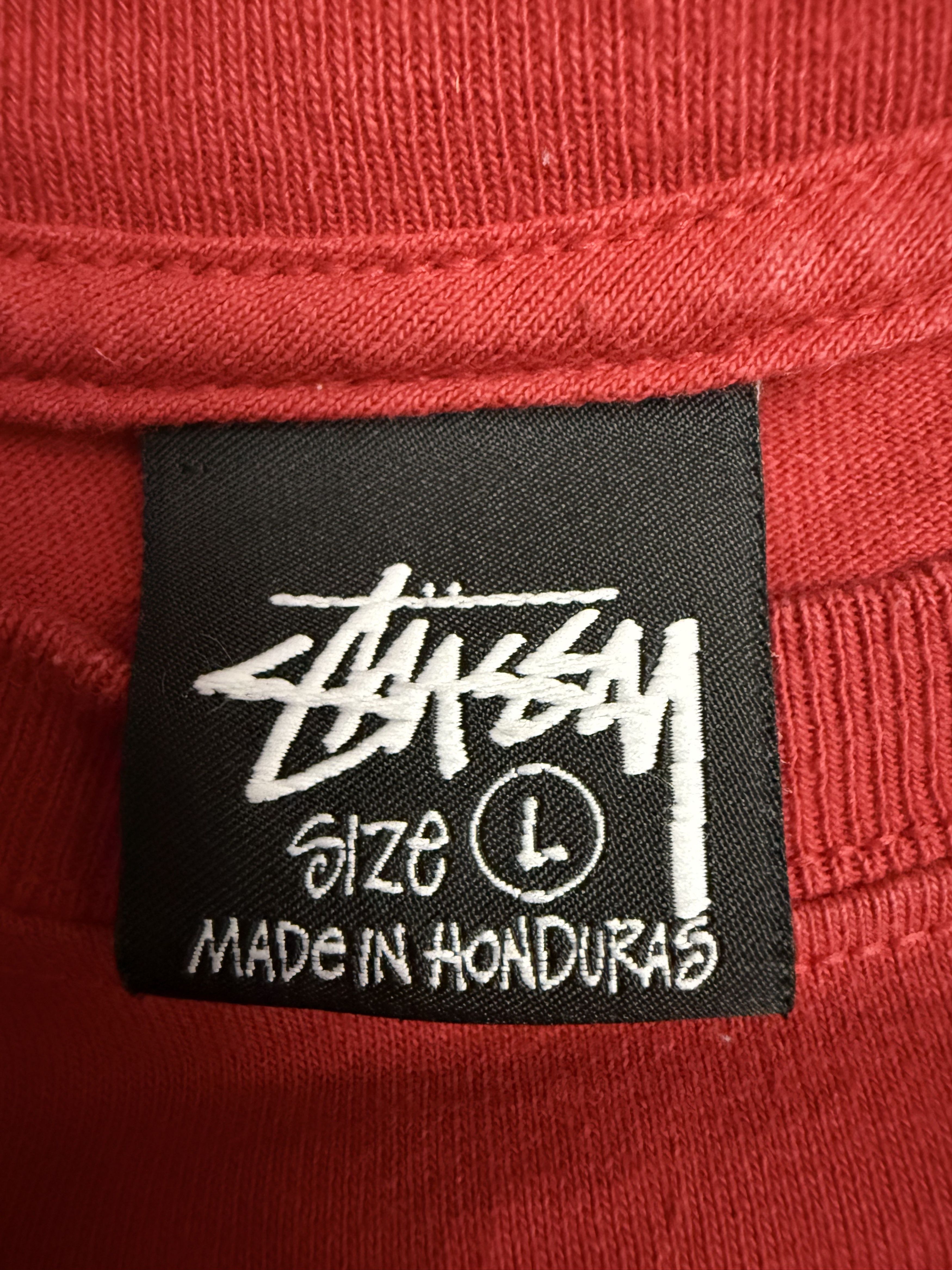 Stussy Red Stussy Tee w/ back graphic Size US L / EU 52-54 / 3 - 4 Thumbnail