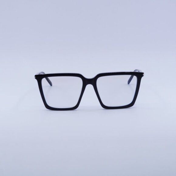 Saint Laurent Paris Saint Laurent SL474 006 Sunglasses Shiny Black Square Frame Size ONE SIZE - 2 Thumbnail