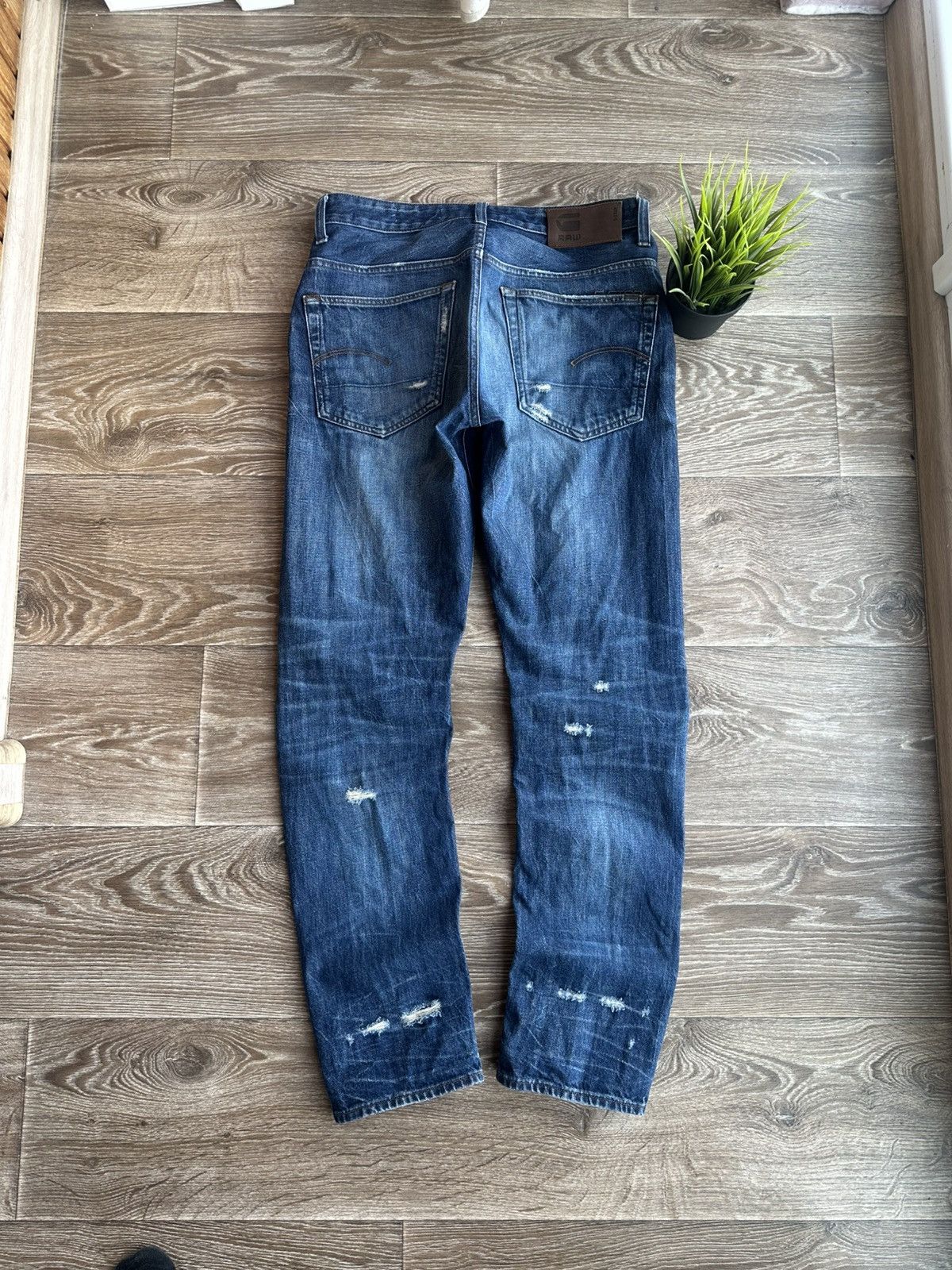 G-Star 🔥 G-Star Raw Ripped Jeans Distressed Denim Pants Vintage Size US 32 / EU 48 - 4 Thumbnail