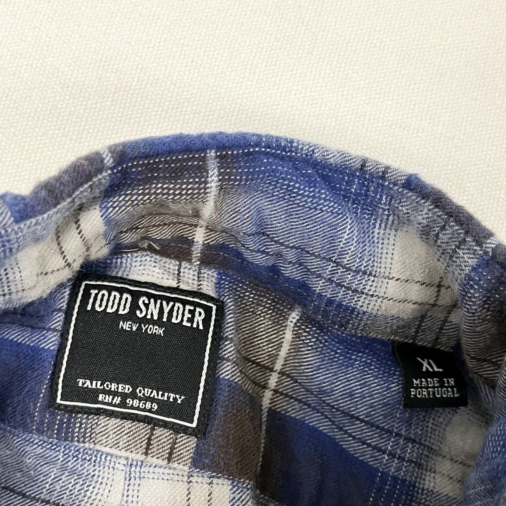 Todd Snyder Todd Snyder Shirt Men XL Blue Brown Plaid Flannel Button Down Casual Camp Preppy Men Size US XL / EU 56 / 4 - 2 Thumbnail