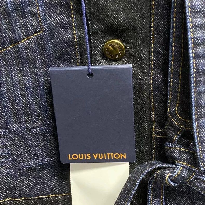 Louis Vuitton Louis Vuitton Blue Denim Jacket with Logo-2506 Size US XS / EU 42 / 0 - 3 Thumbnail