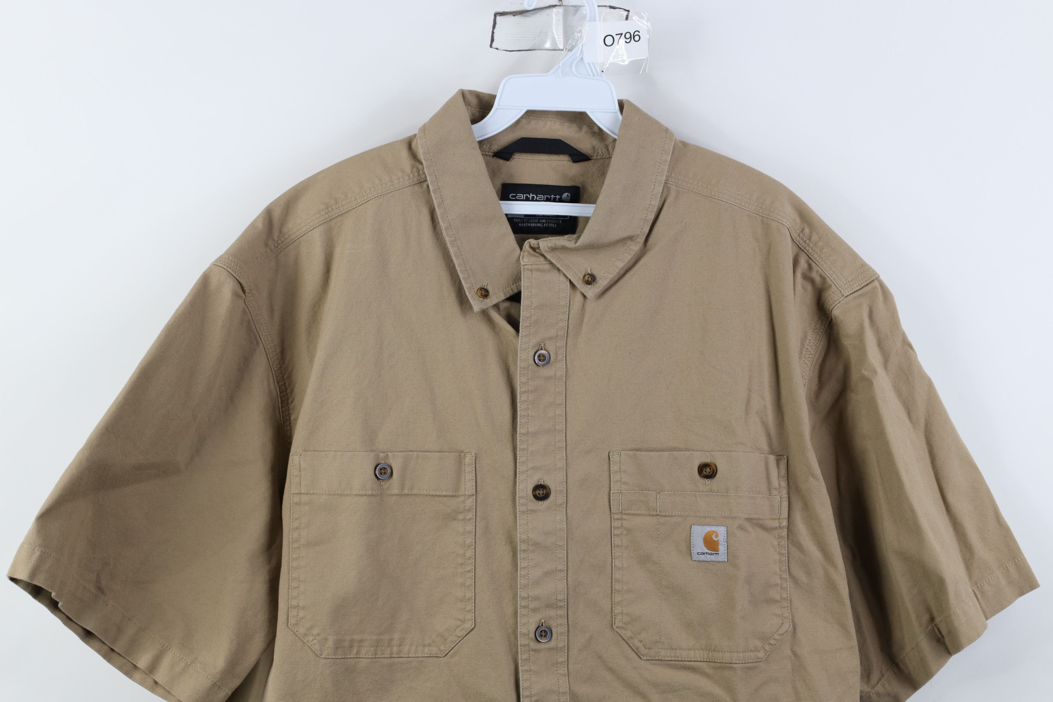 Carhartt Vintage Y2K Carhartt Heavyweight Short Sleeve Button Shirt Size US XXL / EU 58 / 5 - 2 Thumbnail