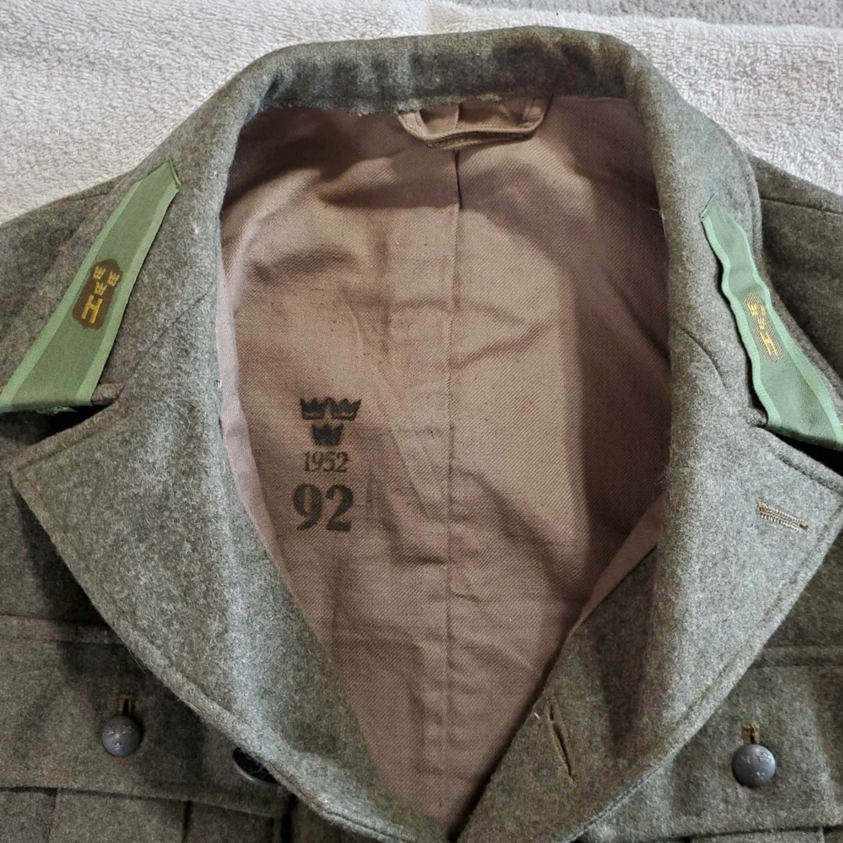 Vintage VINTAGE Ornklader Military Field Jacket Wool Coat M Medium Light Green Mens Wool Military Field Coat Size US M / EU 48-50 / 2 - 2 Thumbnail