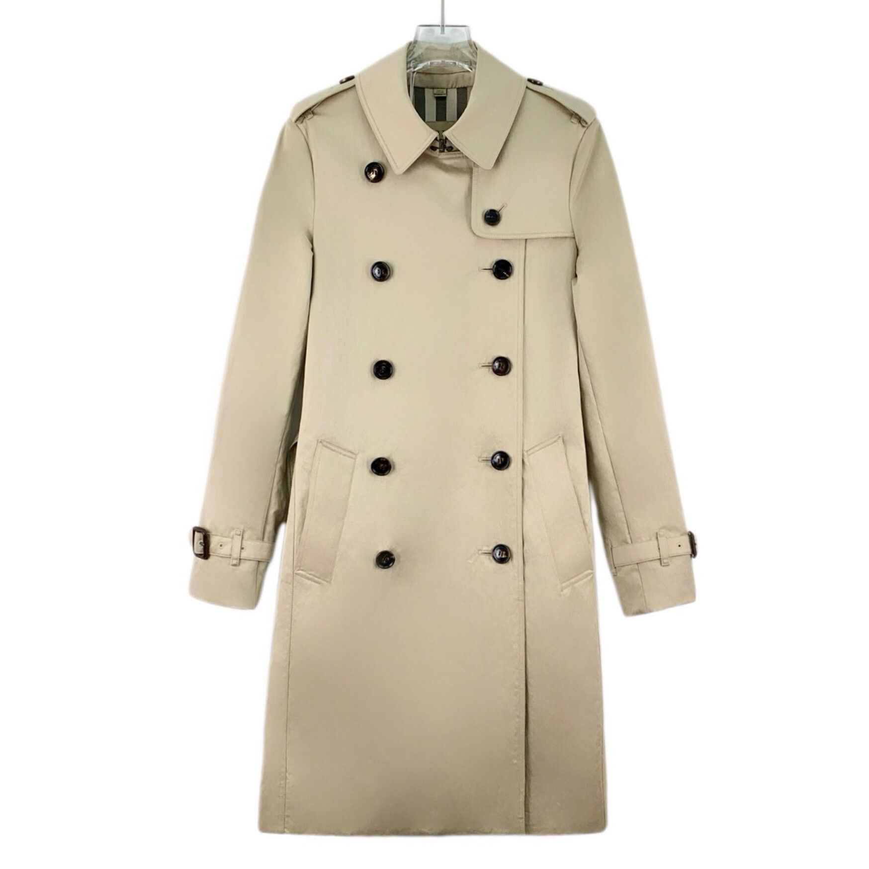 Burberry Burberry Cotton Beige Coat XS Women Size XS / US 0-2 / IT 36-38 - 1 Thumbnail