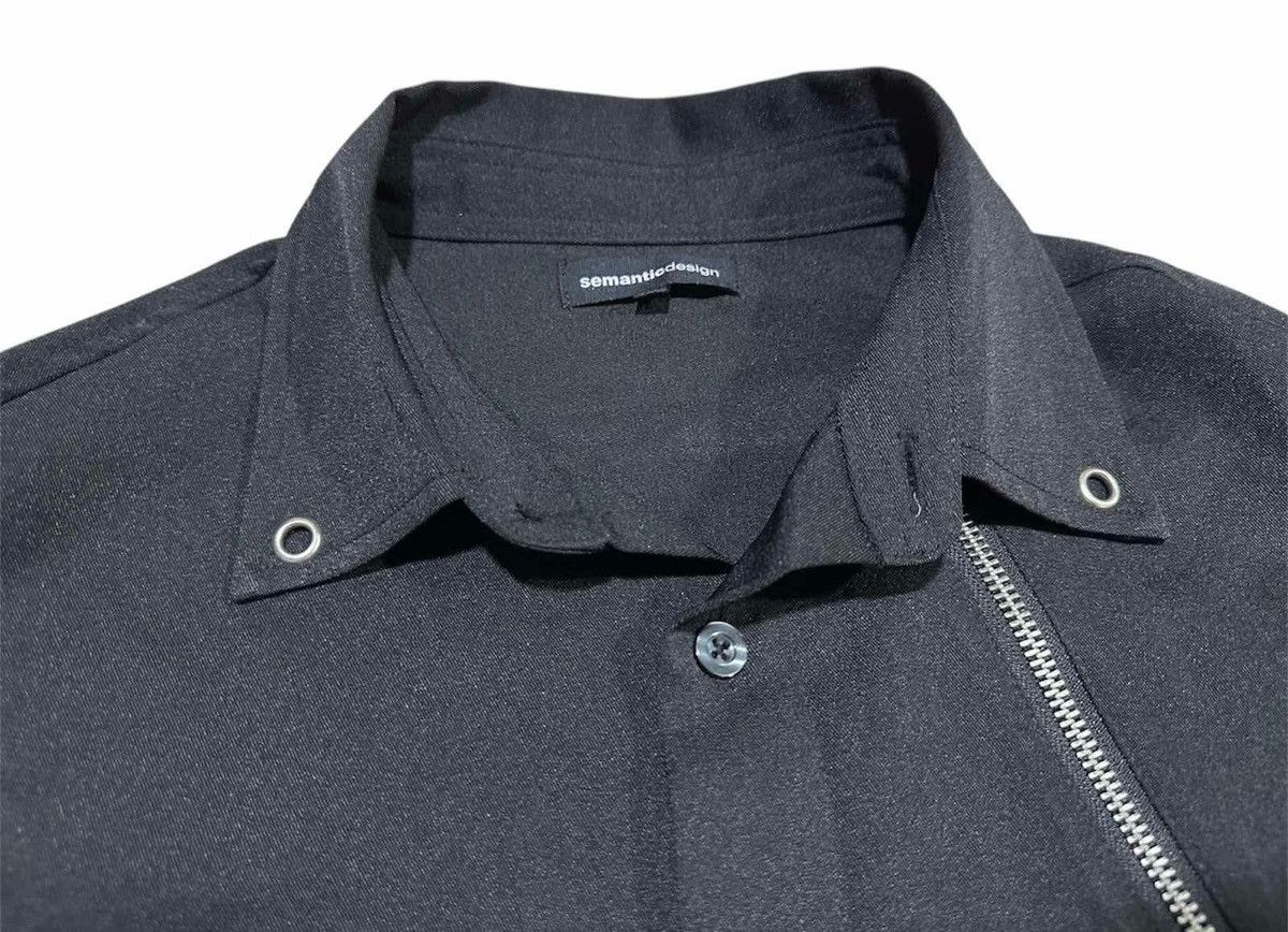 semanticdesign 🔥Rare Semantic Design Diagonal Zipper Shirt Black Goth Punk Size US L / EU 52-54 / 3 - 6 Thumbnail