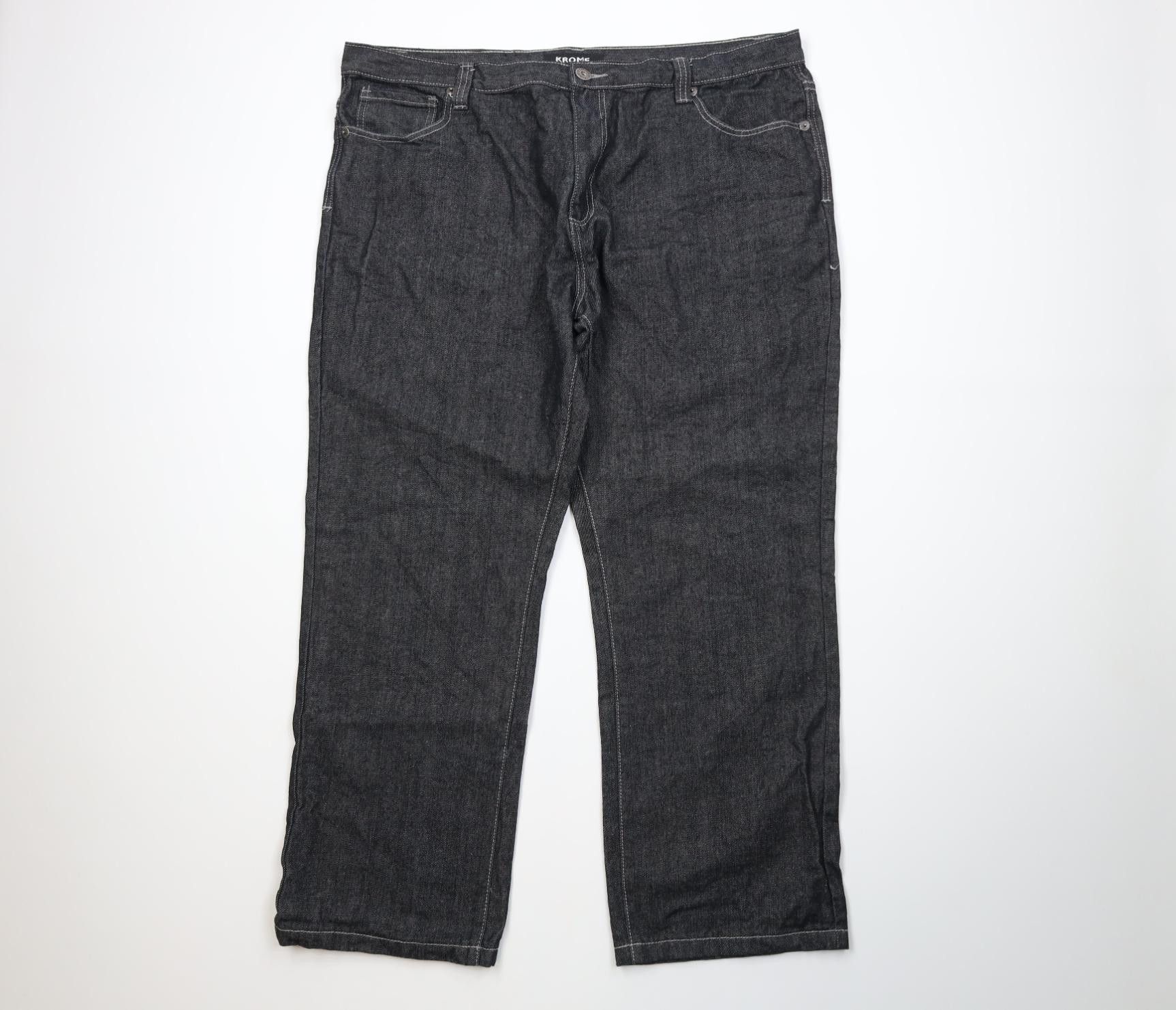 Vintage Vintage Y2K Streetwear Baggy Fit Wide Leg Denim Jeans Black Size US 44 / EU 60 - 1 Thumbnail
