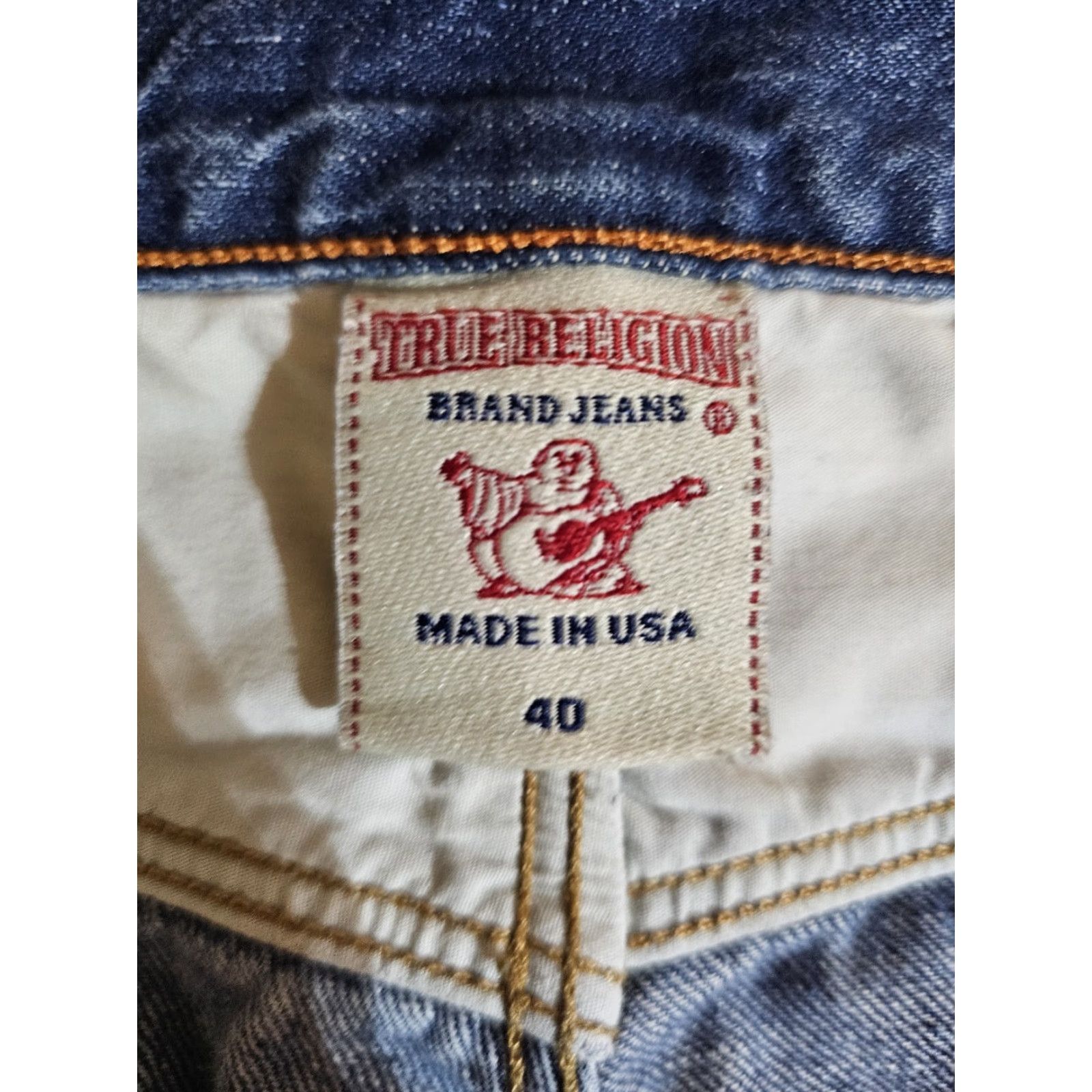 True Religion True Religion Classic Button Fly Jeans Straight Leg Distressed Men's 40x34 Size US 40 / EU 56 - 5 Thumbnail