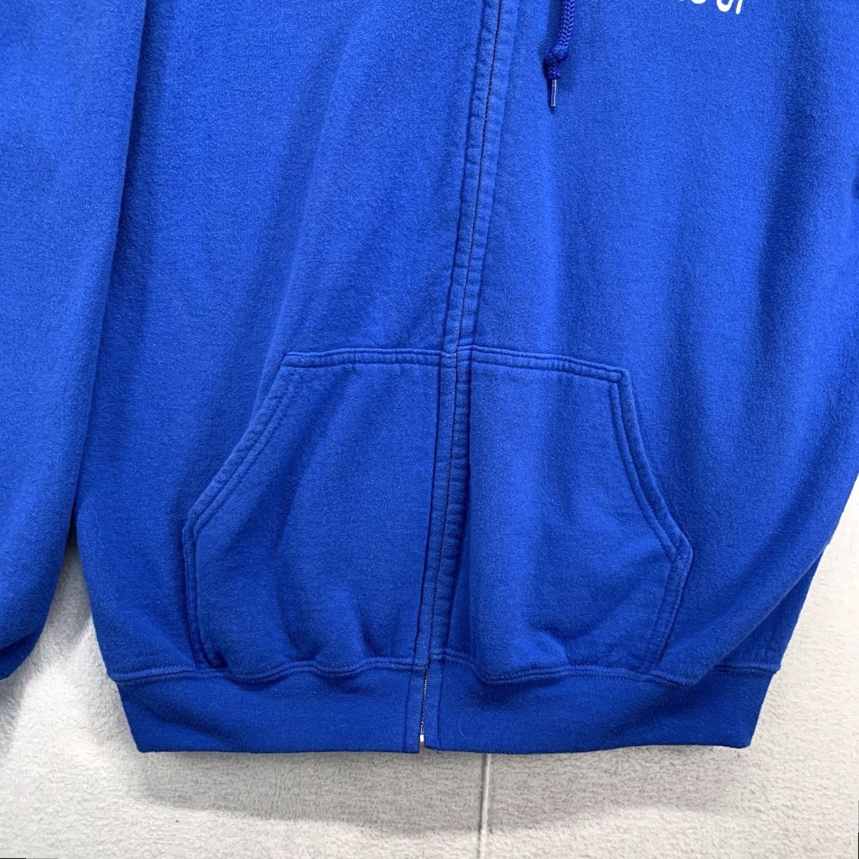 Gildan VINTAGE Gildan Radiology Graphic Hoodie Pullover Large Blue Zip Hooded Sweatshirt 90s Mens Size US L / EU 52-54 / 3 - 6 Thumbnail