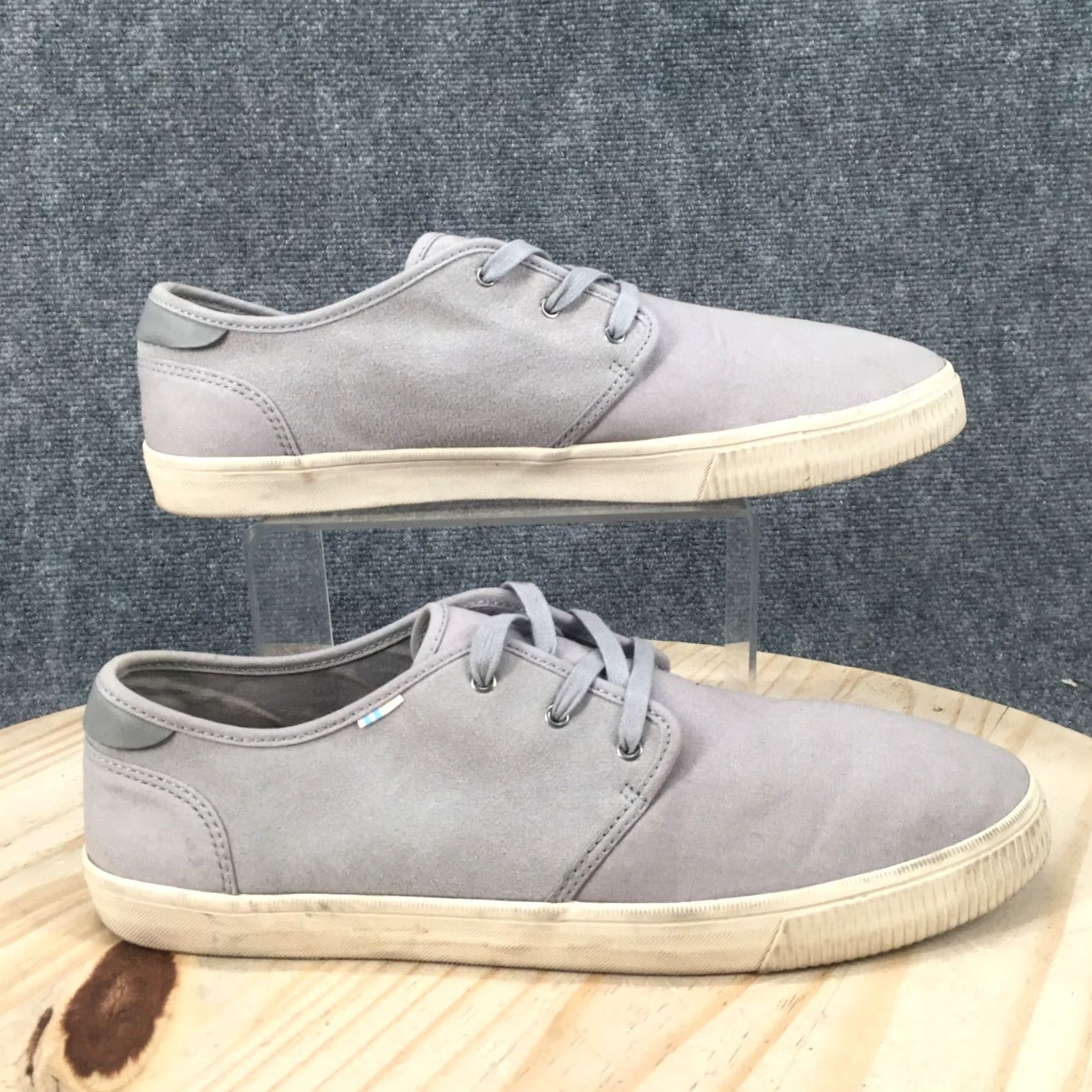 Toms TOMS Carlo Casual Low Top Sneakers Gray Fabric Lace Up Men’s Shoes 12 US Size US L / EU 52-54 / 3 - 2 Thumbnail