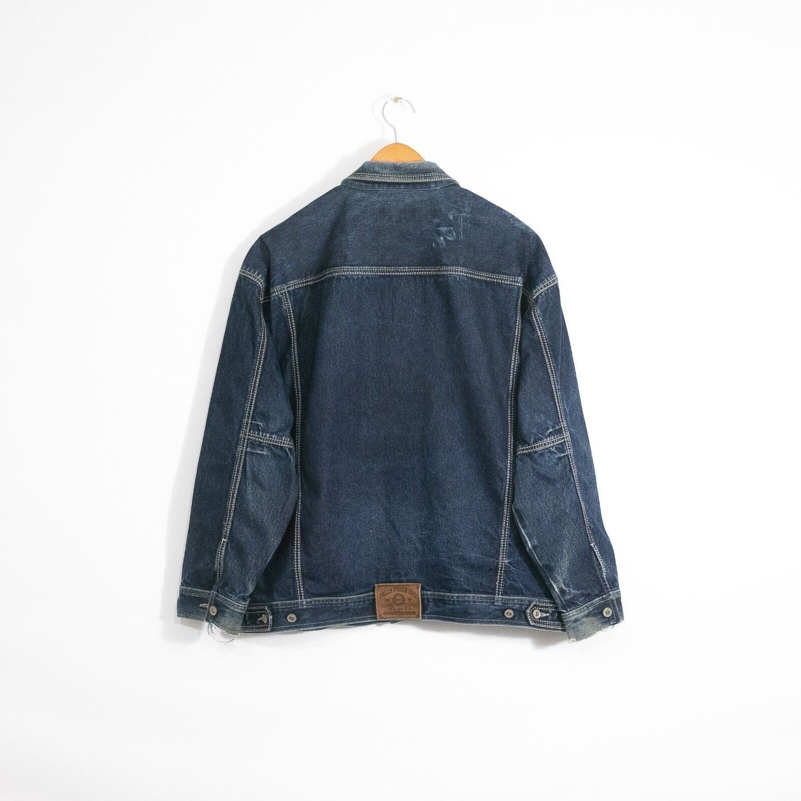 Pelle Pelle × Vintage Vintage Pelle Pelle Jean Jacket Mens 2XL - Distressed Denim Size US XXL / EU 58 / 5 - 6 Thumbnail