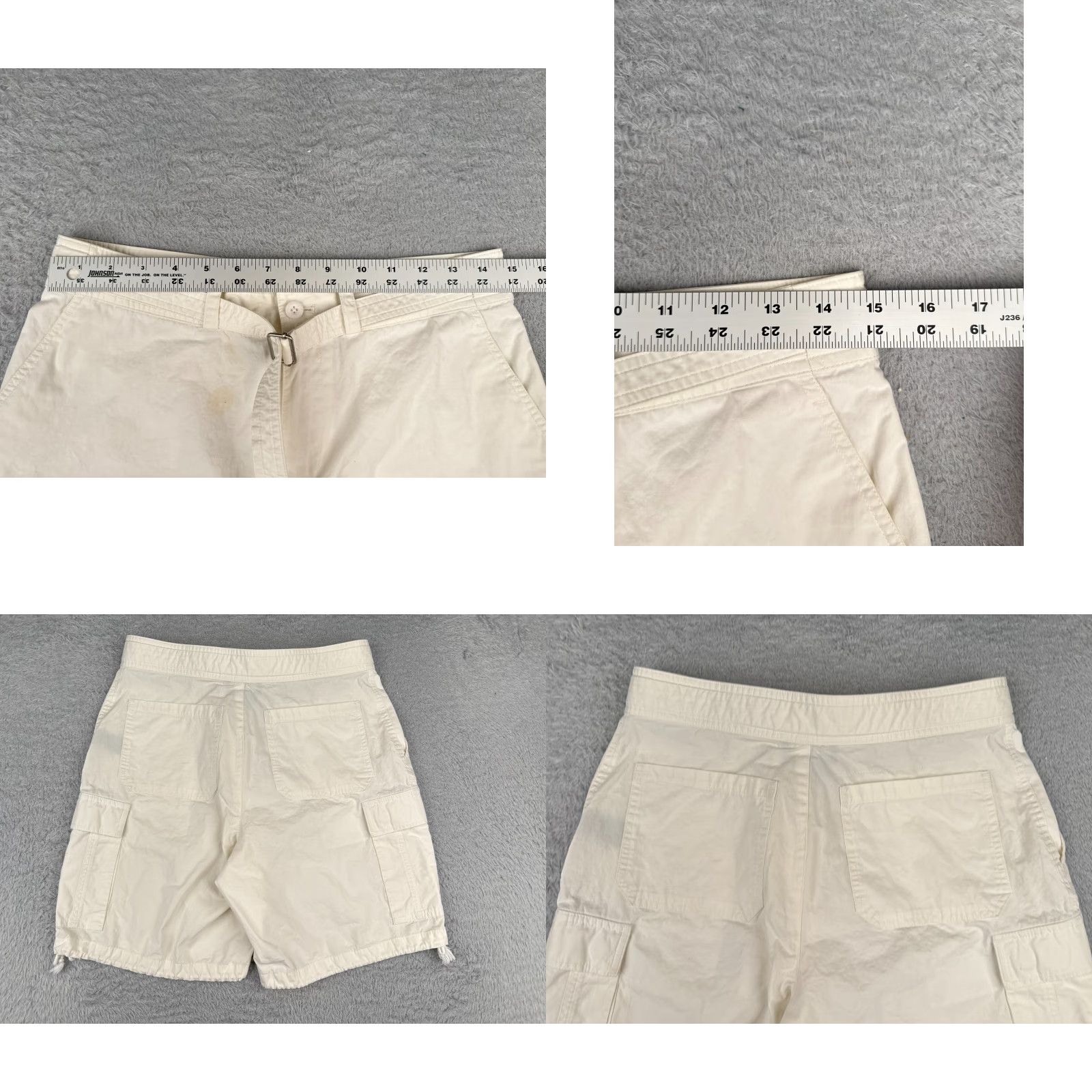 Ralph Lauren Lauren Ralph Lauren Shorts Women 6 Ivory Chino 30x8 100% Cotton Belted Cargo Button 8 in Inseam 5-Pocket Size 28" / US 6 / IT 42 - 9 Thumbnail