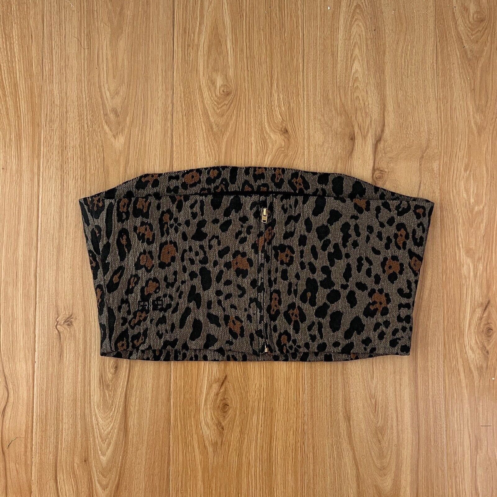 Ksubi new Ksubi womens top leopard brown tube corset medium 10 12 Size M / US 6-8 / IT 42-44 - 6 Thumbnail