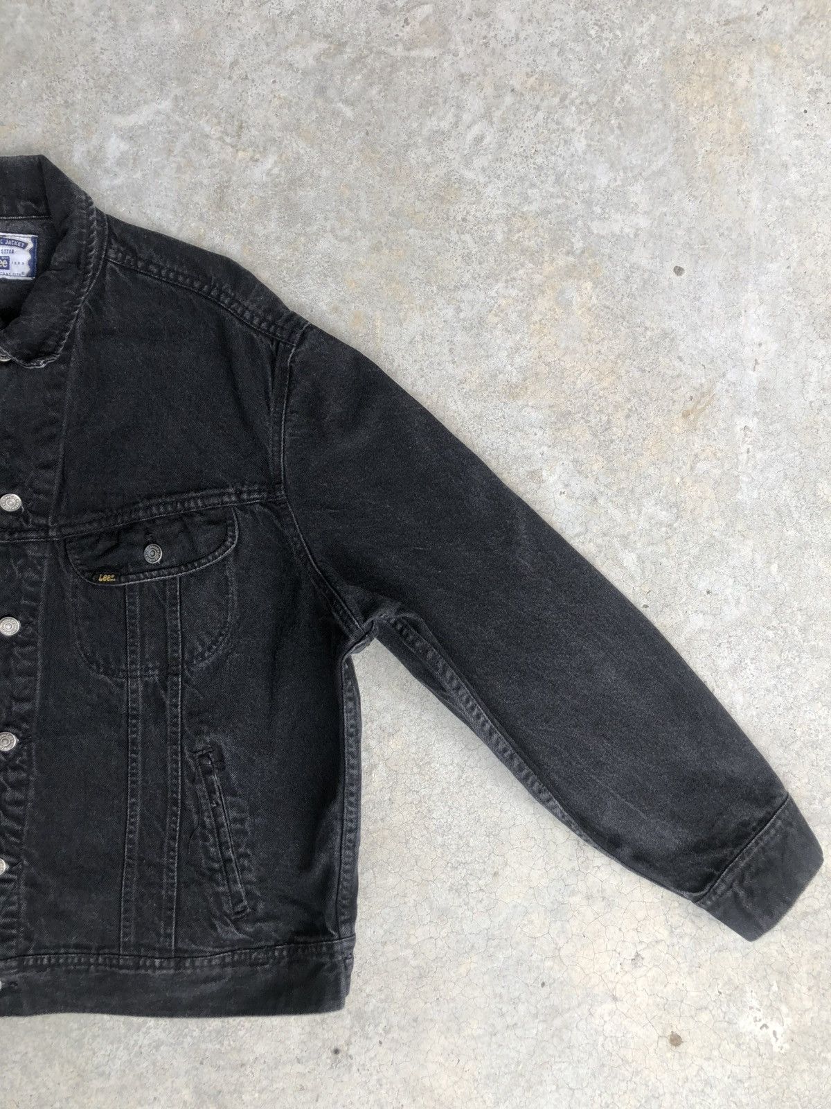 If Six Was Nine Vintage 90s Lee Denim Jacket Distressed Jeans Baggy Size US XL / EU 56 / 4 - 4 Thumbnail
