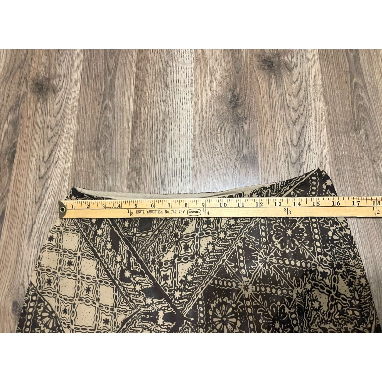 Chaps Chaps Skirt Women’s Medium Brown Print Allover Ruffled Hem Knee Length A-Line Casual FREE Return Boy? Women Size 32" / US 10 / IT 46 - 5 Thumbnail