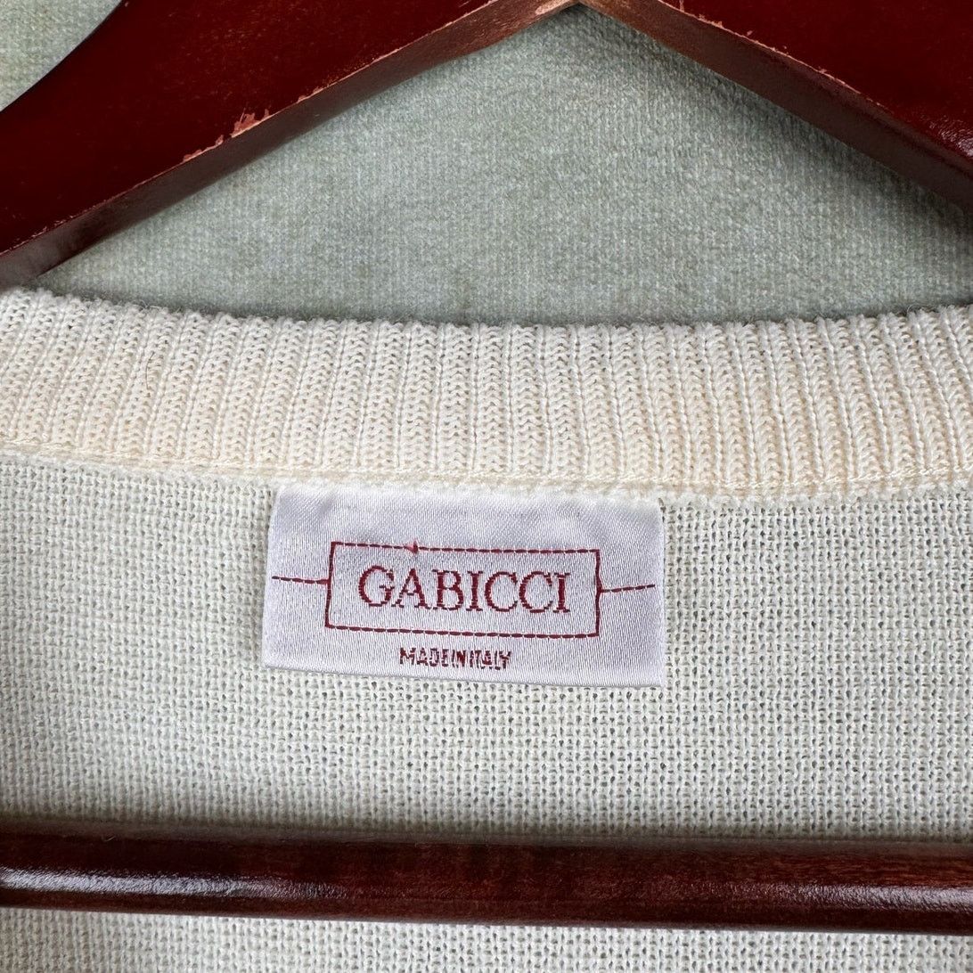 Gabicci × Vintage VTG 90s Gabicci Knit Sweater XL Tan Beige Italy Soprano Size US XL / EU 56 / 4 - 6 Thumbnail