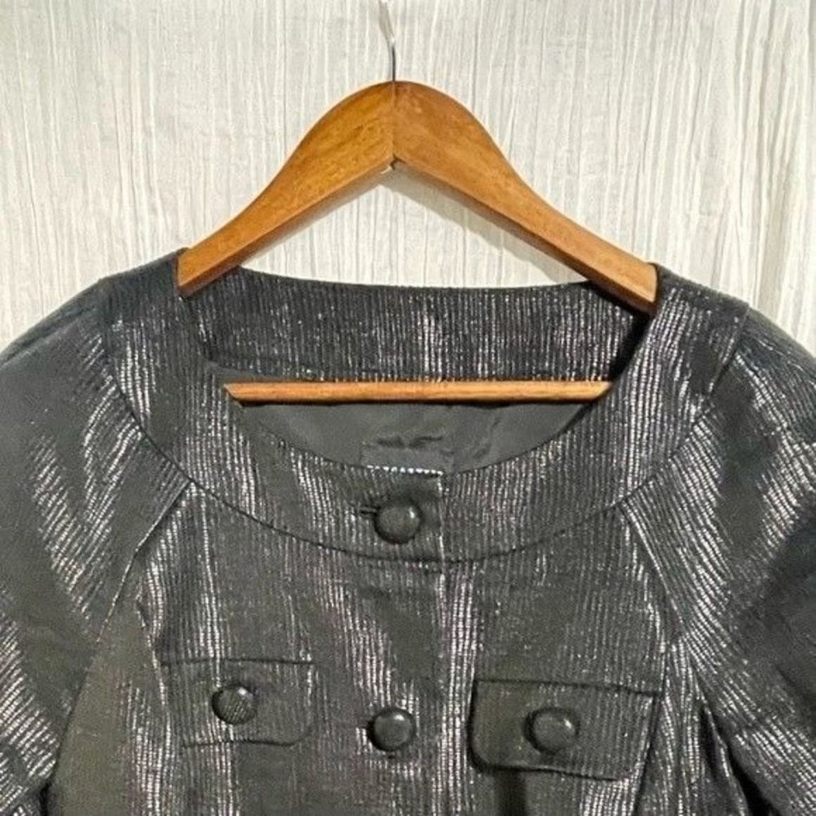 Other Doncaster Collection · Size 4 Shimmer Textured Belted Jacket Size S / US 4 / IT 40 - 5 Thumbnail