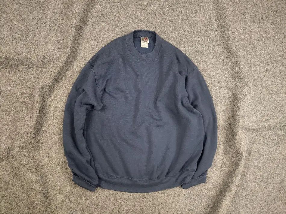 Fruit Of The Loom Vintage 90's Fruit of the Loom Best Crew Check Sweatshirt Size US M / EU 48-50 / 2 - 1 Thumbnail