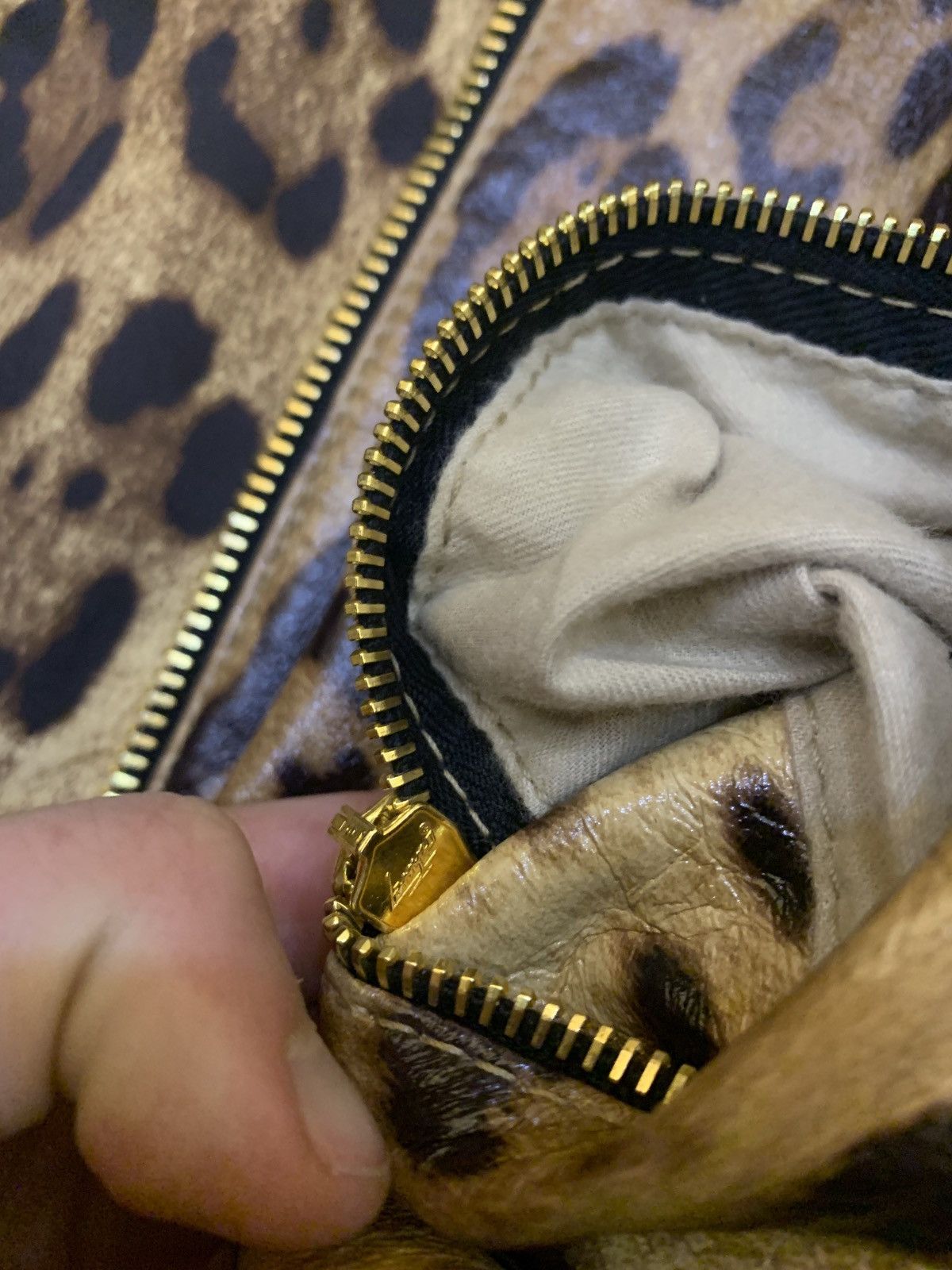 Dolce & Gabbana D&G Leopard Leather Jacket Size L / US 10 / IT 46 - 5 Thumbnail