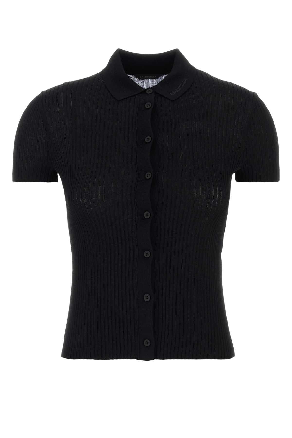Balenciaga Black Viscose Blend Cardigan Size XS / US 0-2 / IT 36-38 - 1 Thumbnail