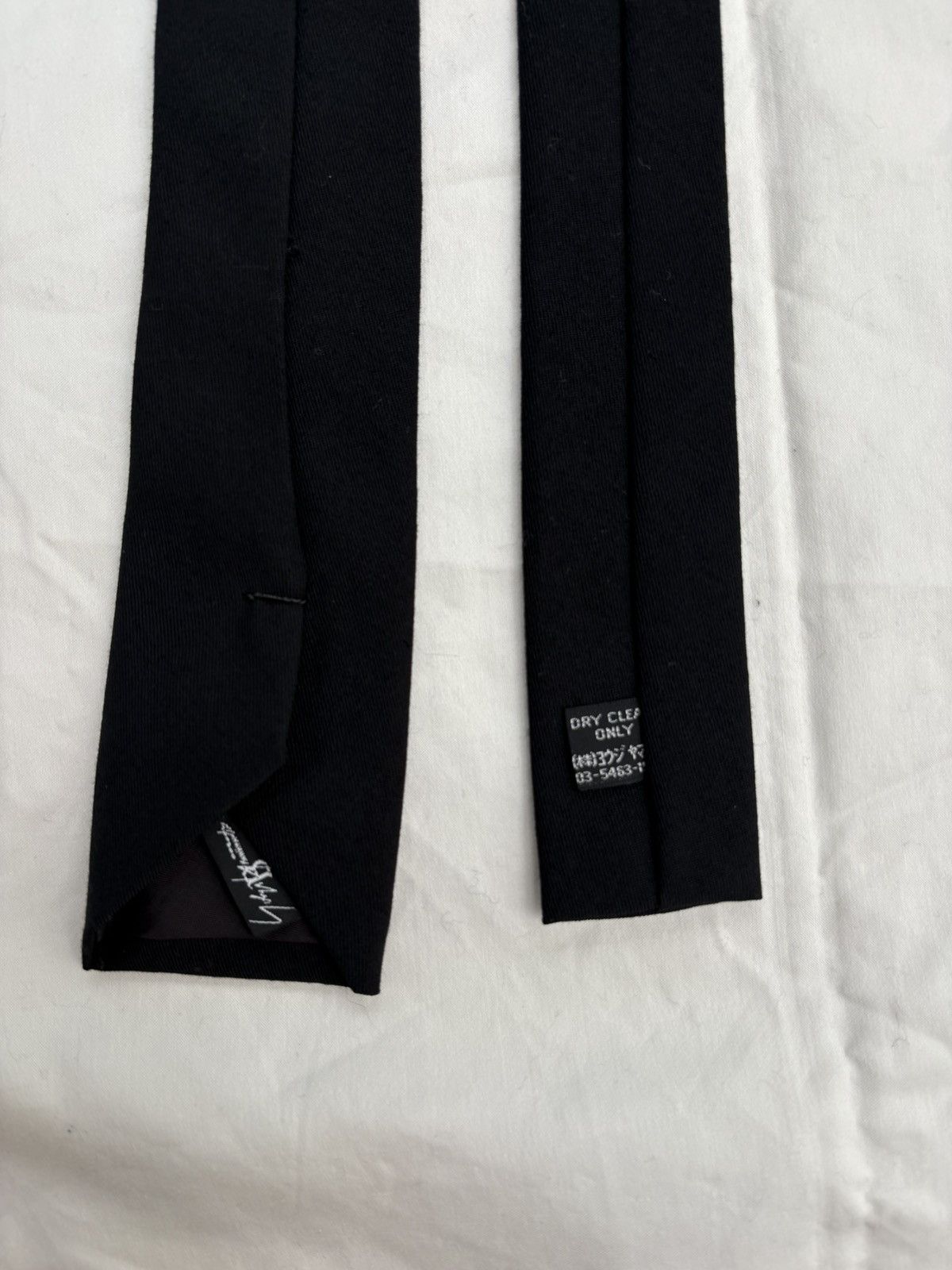 Yohji Yamamoto B Yohji Yamamoto chainstitched square wool tie Size ONE SIZE - 3 Thumbnail
