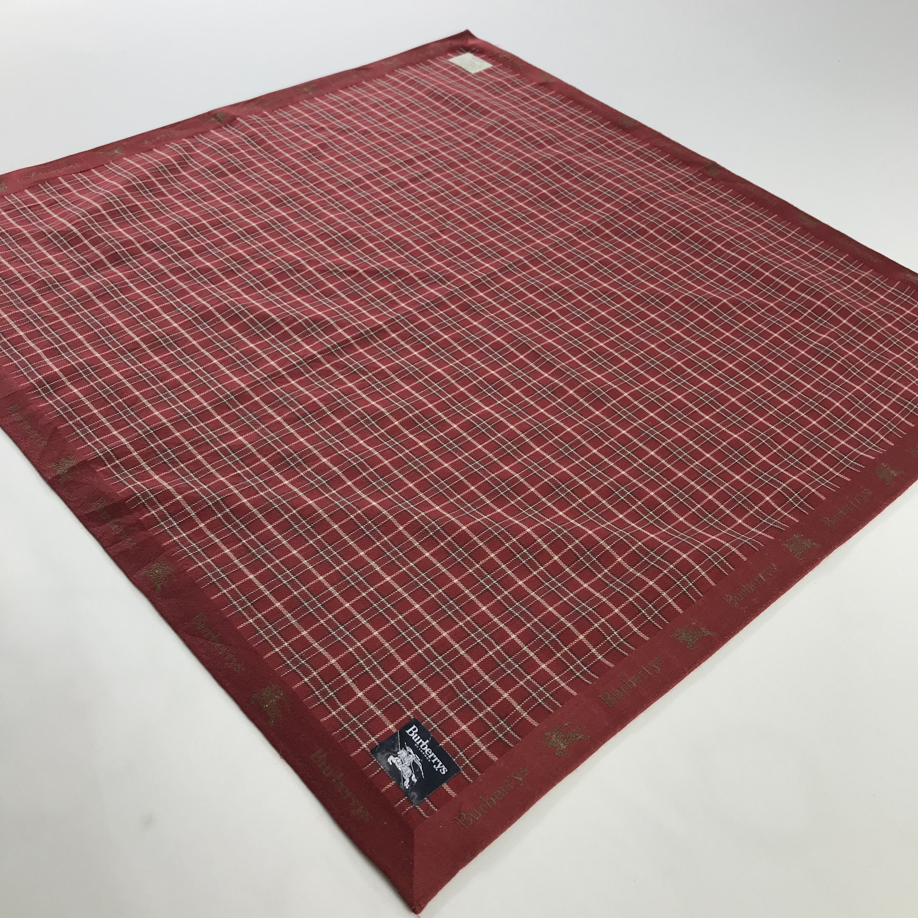 Burberry × Vintage Burberry Bandana / Handkerchief / Neckerchief - S854 Size ONE SIZE - 2 Thumbnail