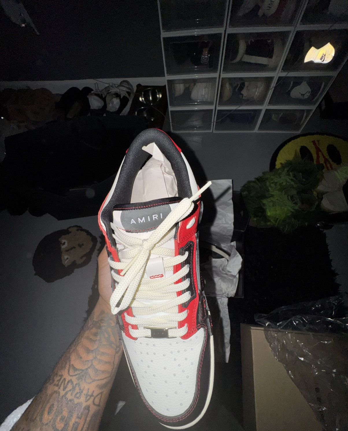Amiri × Designer Red Amiri Skel Top Low Size US 10 / EU 43 - 2 Thumbnail
