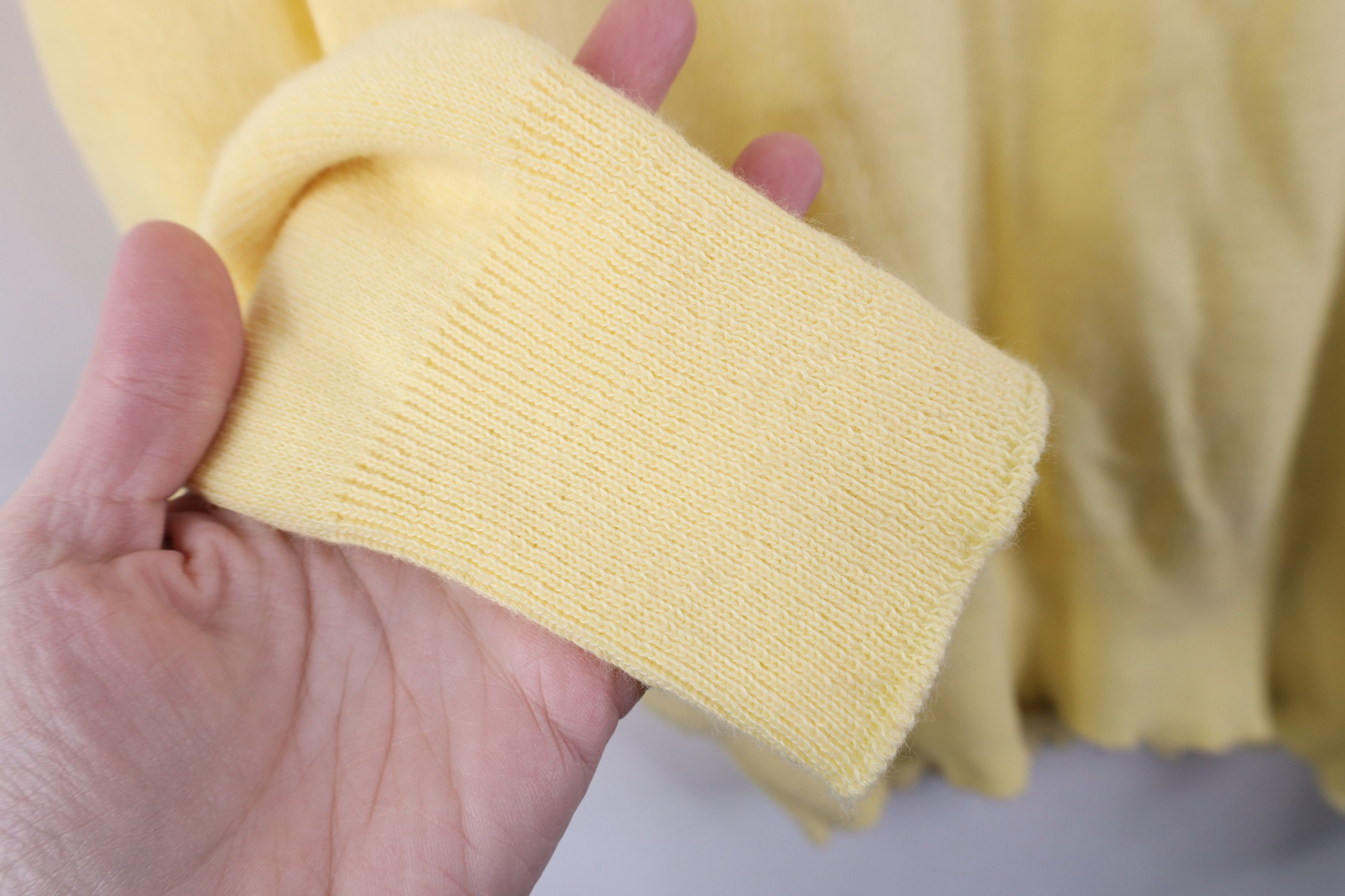 Vintage Deadstock Vintage 70s Streetwear Knit Sweater Yellow USA Size US M / EU 48-50 / 2 - 9 Thumbnail