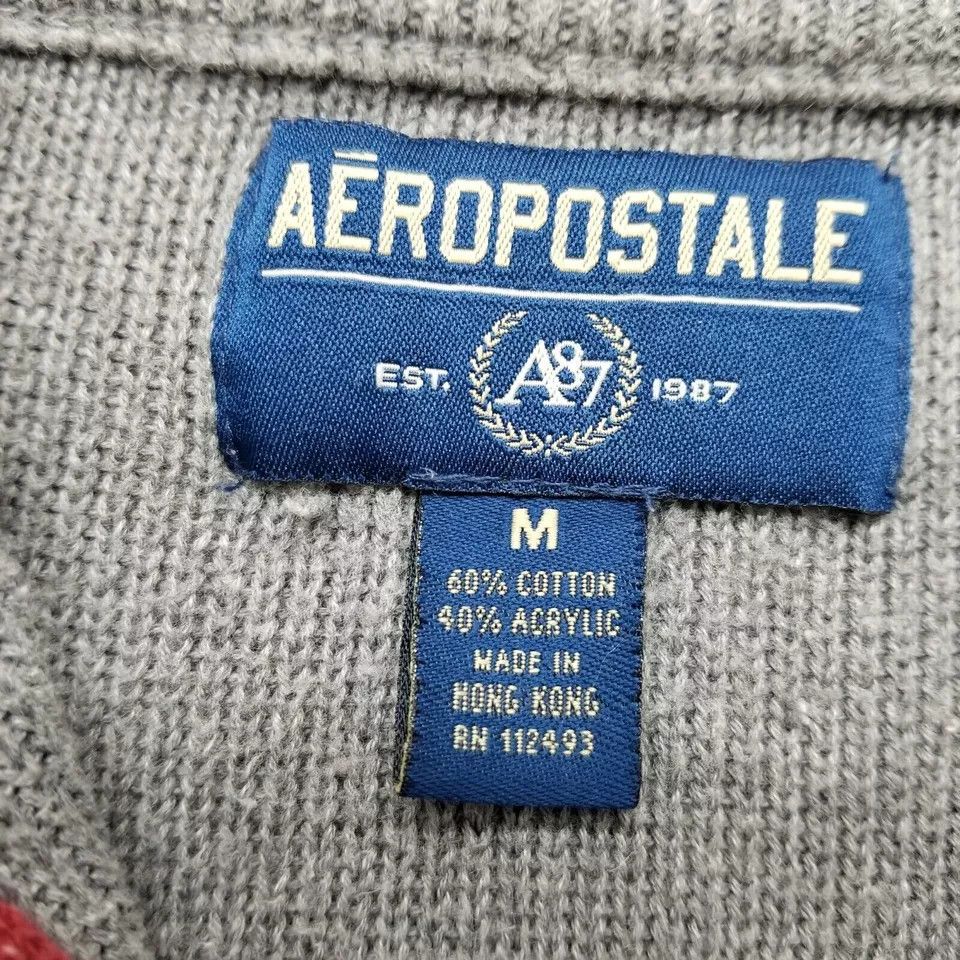 Aeropostale Aeropostale Sweater Mens Medium Pullover Mock Neck Zip Size US M / EU 48-50 / 2 - 8 Thumbnail