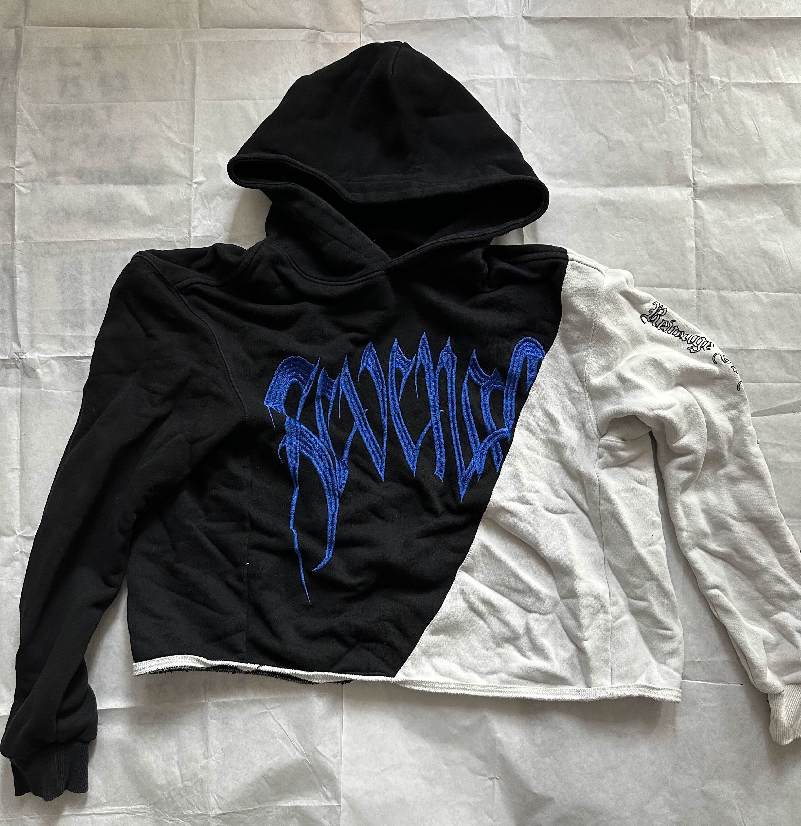 Revenge Revenge Black/White Split Hoodie Size US S / EU 44-46 / 1 - 1 Thumbnail