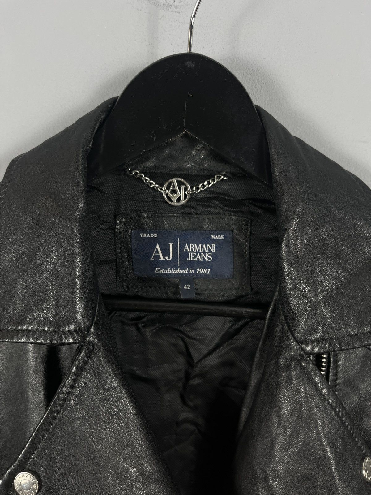 Armani Vintage Leather Jacket By Armani Jeans Size M / US 6-8 / IT 42-44 - 3 Thumbnail