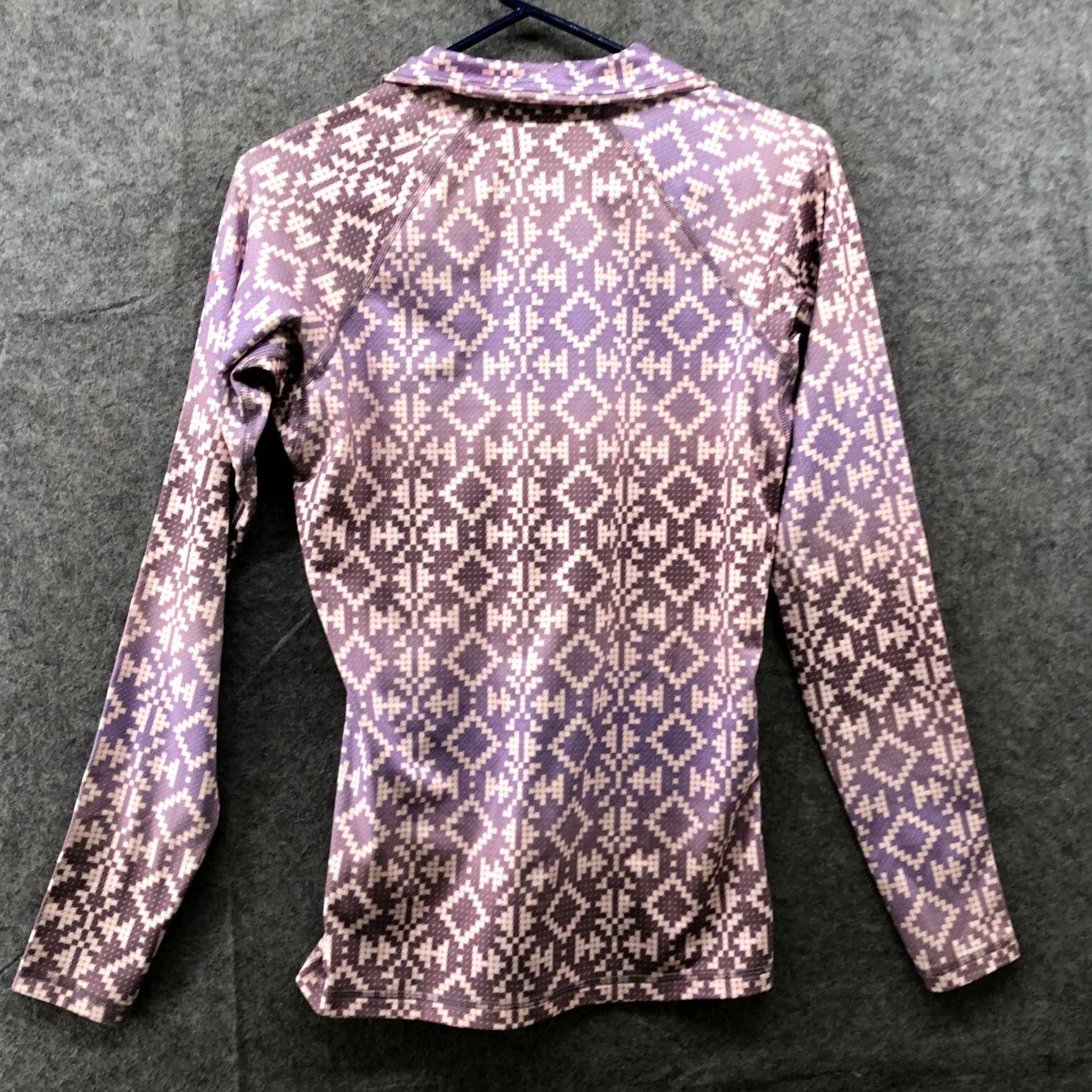 Nike Nike Pro Dri-Fit 1/4 Zip Top Women M Purple Raglan Long Sleeves Polyester Blend Size M / US 6-8 / IT 42-44 - 2 Thumbnail