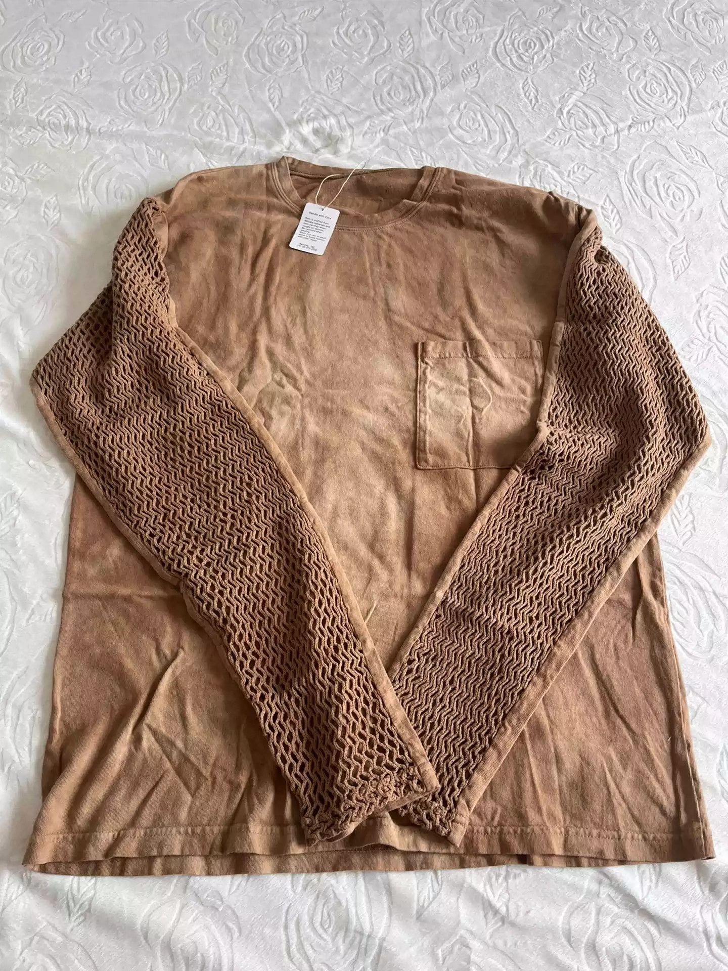 Kapital KAPITAL sleeve back hollow mesh Tianzhu cotton long sleeve T-shirt Size US M / EU 48-50 / 2 - 1 Thumbnail