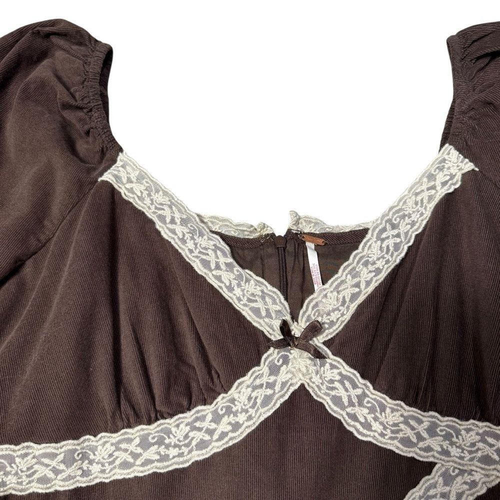 Free People NWT New $168 Free People Tennley Corduroy Mini Chocolate To Size XL / US 12-14 / IT 48-50 - 5 Thumbnail