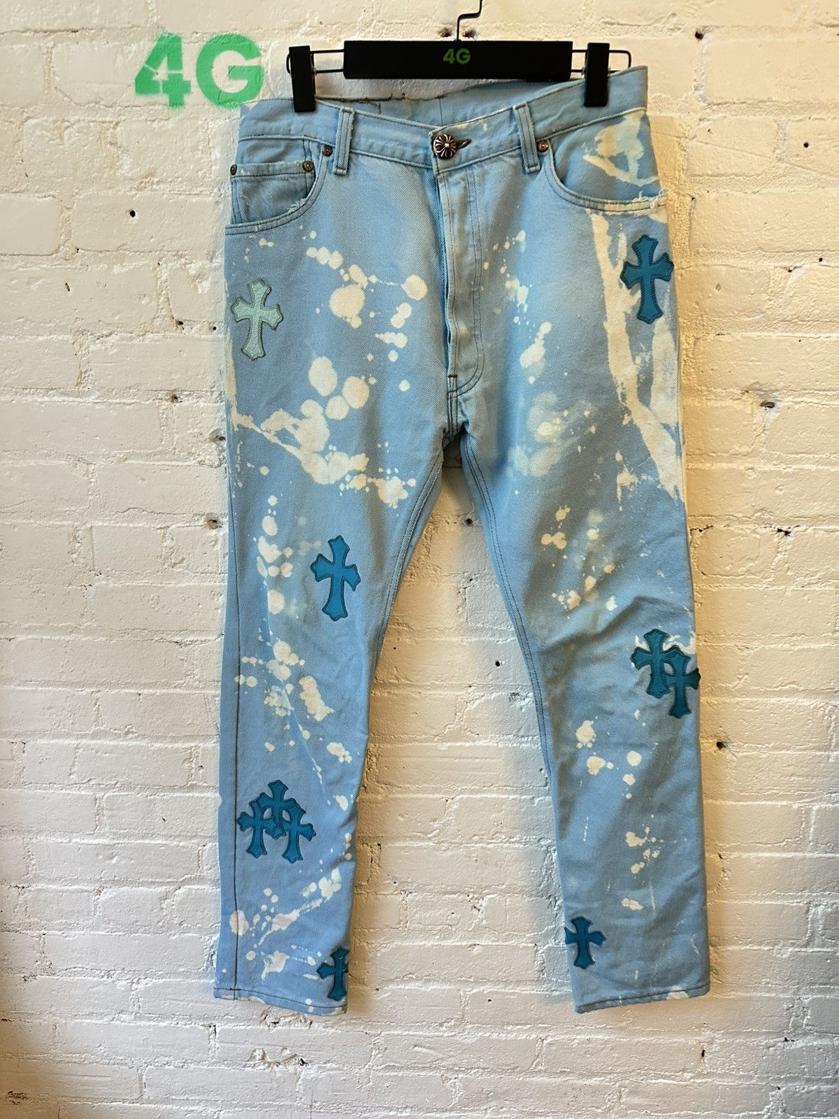 Chrome Hearts Chrome Hearts Drake Blue levi cross jeans 30 31 32 Size US 31 - 1 Thumbnail