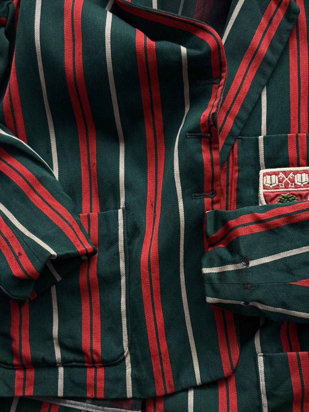 Vintage Vintage 1950s England Women's School Striped Blazer Size S / US 4 / IT 40 - 7 Thumbnail