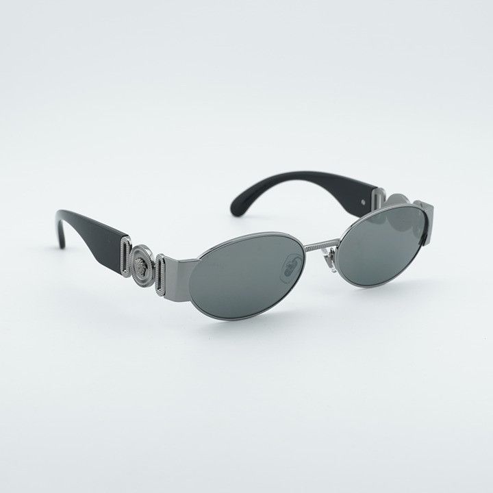 Versace Versace VE2299 10016G Sunglasses Gunmetal Oval Frame, Grey Size ONE SIZE - 5 Thumbnail