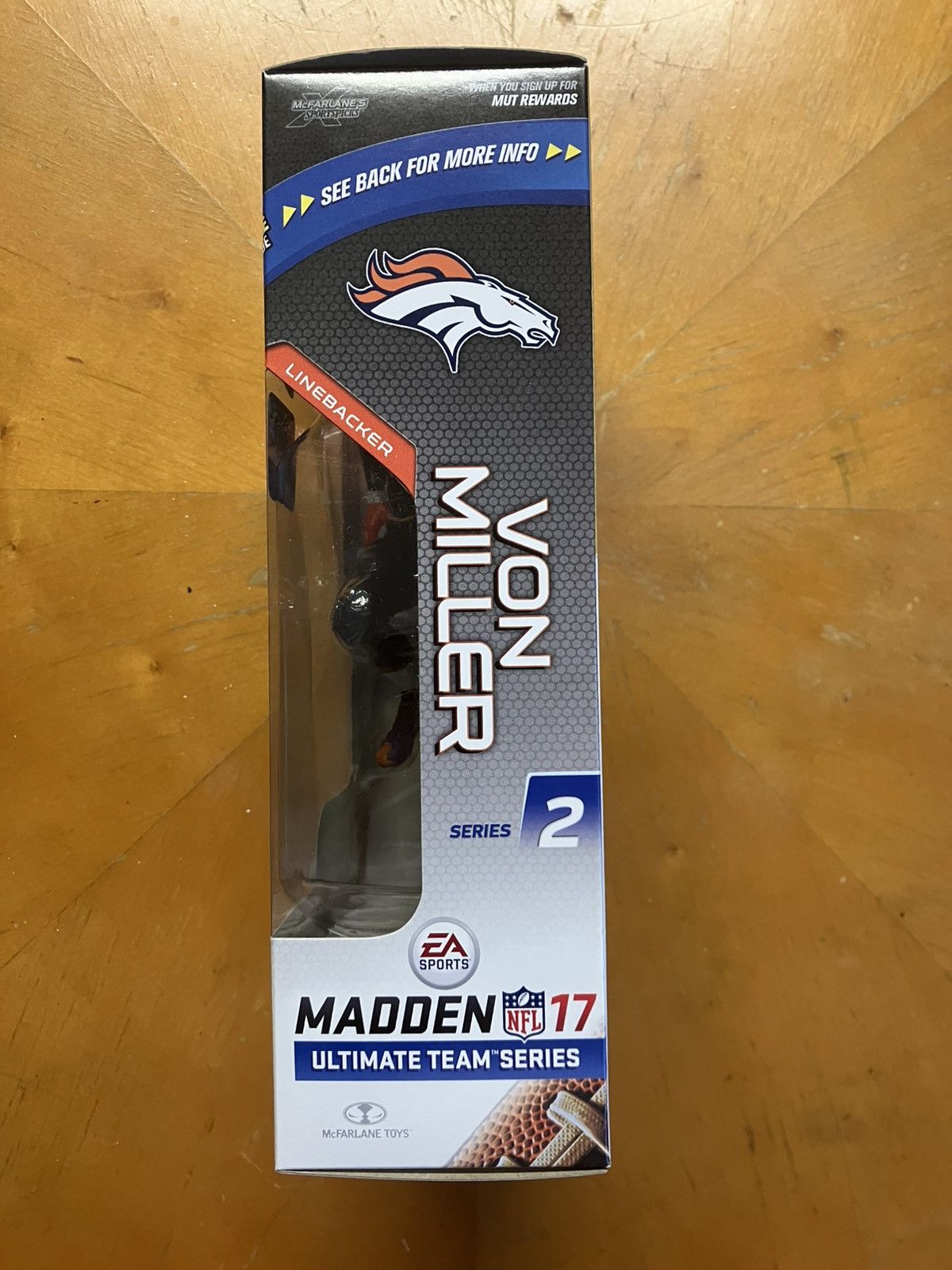 NFL McFarlane Madden NFL 17 Von Miller CHASE Blue Jersey Figure Size ONE SIZE - 2 Thumbnail