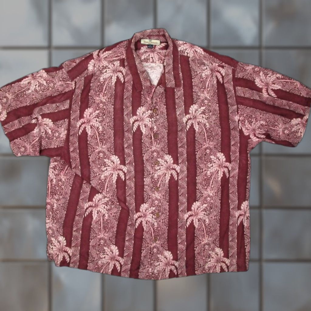 Tommy Bahama Vintage Tommy Bahama Shirt Mens 2XL Red Silk Button Up Hawaiian Loop Collar Short Sleeve Casual Beach Retro Size US XXL / EU 58 / 5 - 1 Thumbnail