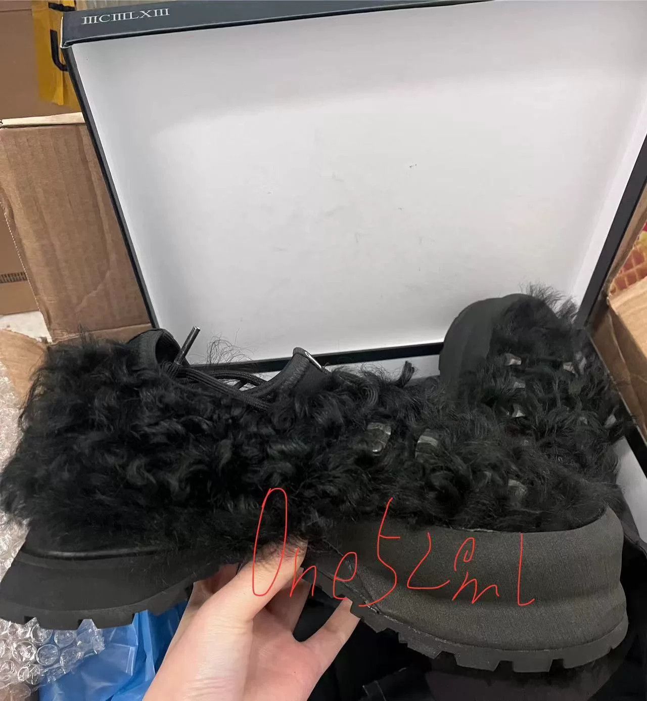 Demon Demon Poyana Fur Shoes Size US 7 / IT 37 - 1 Thumbnail