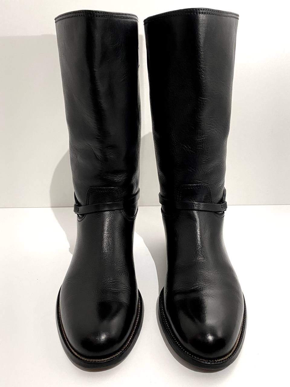 Gucci Gucci GG Logo Black Leather Calfskin Riding High Boots Size US 9.5 / EU 42-43 - 3 Thumbnail