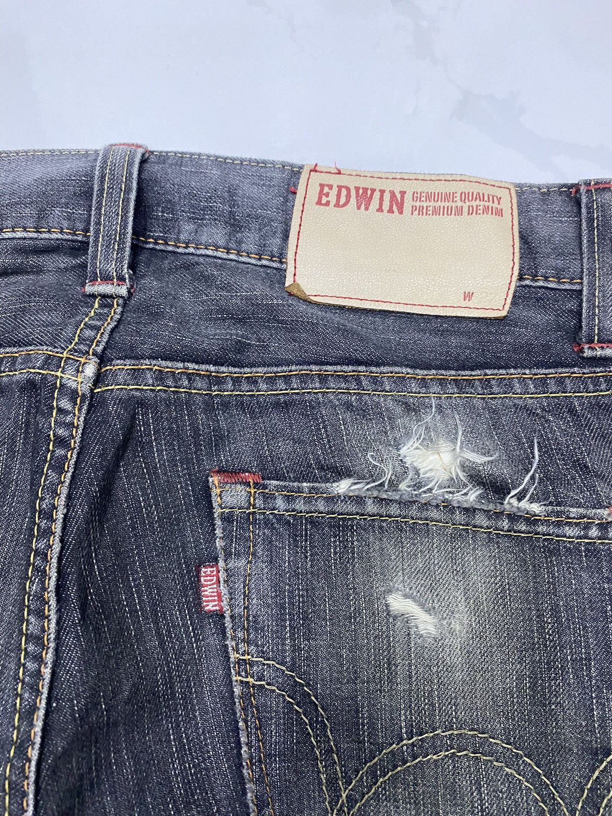 If Six Was Nine × Le Grande Bleu (L.G.B.) 🔥EDWIN FLARE DISTRESSED DENIM JEANS IFSIXWASNINE LGB STYLE Size US 30 / EU 46 - 9 Thumbnail
