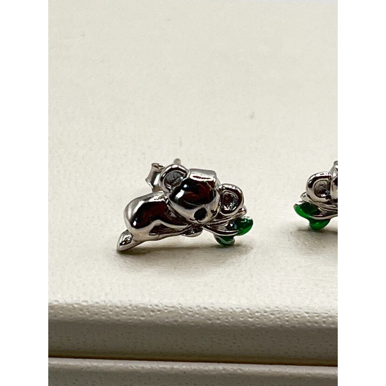 The Unbranded Brand Baby Koala .925 Silver Koala Bear Stud Earrings Size ONE SIZE - 4 Thumbnail