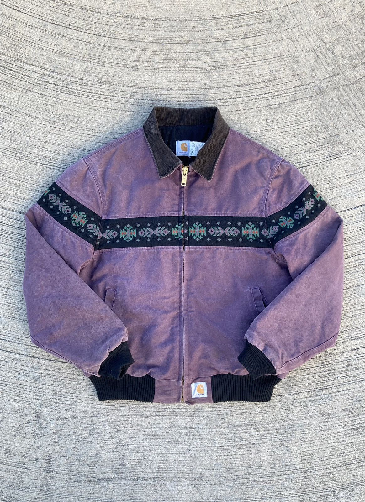 Carhartt × Streetwear × Vintage Purple Carhartt Tribal Jacket