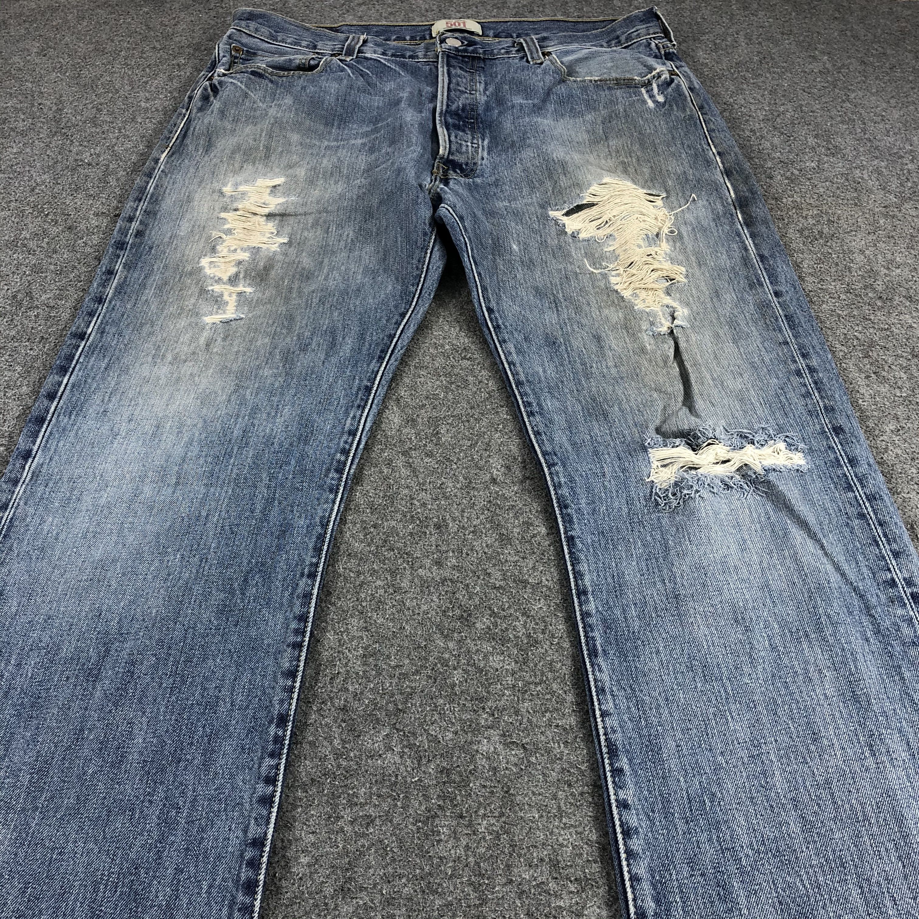 Levi's Vintage Distress Levis 501 Jeans-JM1102 Size US 36 / EU 52 - 3 Thumbnail