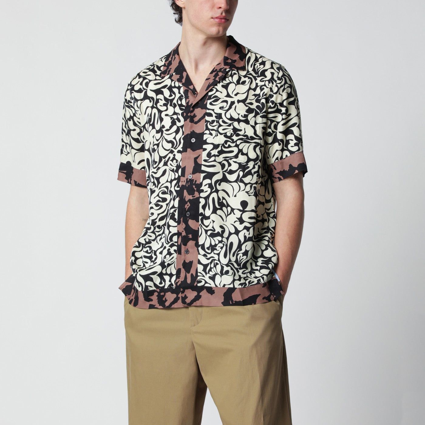 Dries Van Noten Dries Van Noten Shirt With Graphic Squiggle Print Size US M / EU 48-50 / 2 - 1 Thumbnail