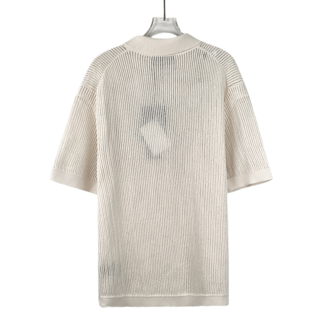 Dior Dior Gray-White Knit Polo Shirt with Collar (Size M) Size US M / EU 48-50 / 2 - 8 Thumbnail