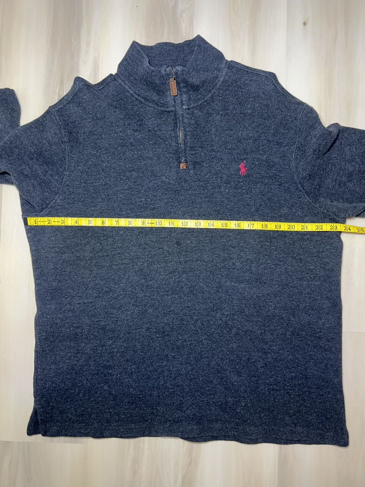 Polo Ralph Lauren Polo Ralph Lauren Sweater Men's Large Dark Gray Quarter Zip Size US L / EU 52-54 / 3 - 3 Thumbnail